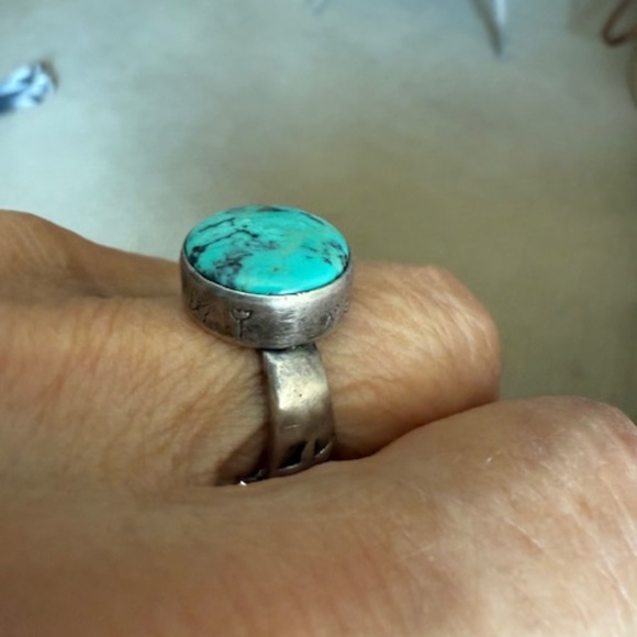 Jes Maharry Turquoise 'Never give up"  "Hope"  Ring - Picture 7 of 12